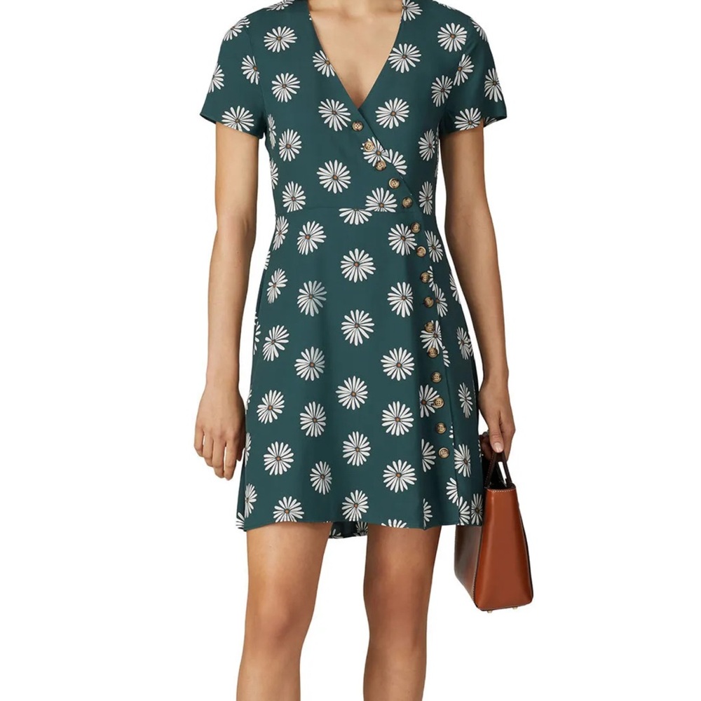 Madewell Daisy Print Green Dress